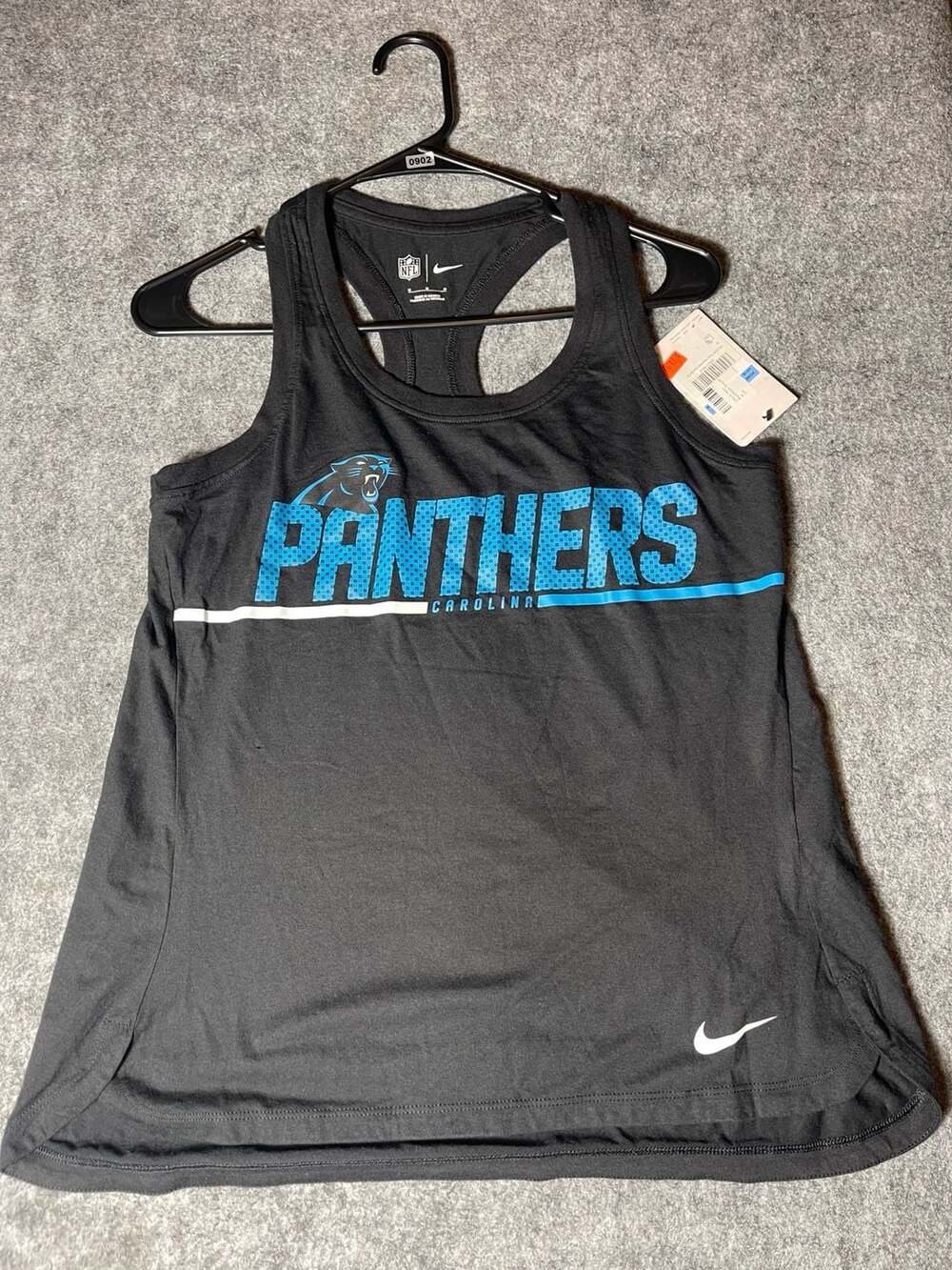 Nike Women's Carolina Panthers Racerback Tank Top - Black